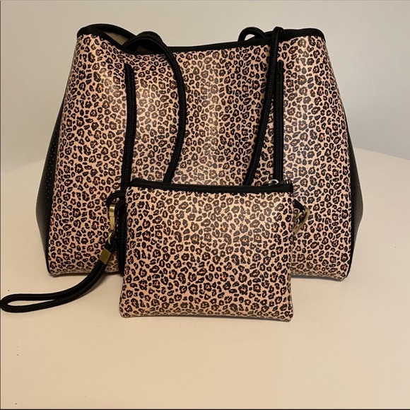 Anthropologie leopard tote bag purse - Picture 9 of 11